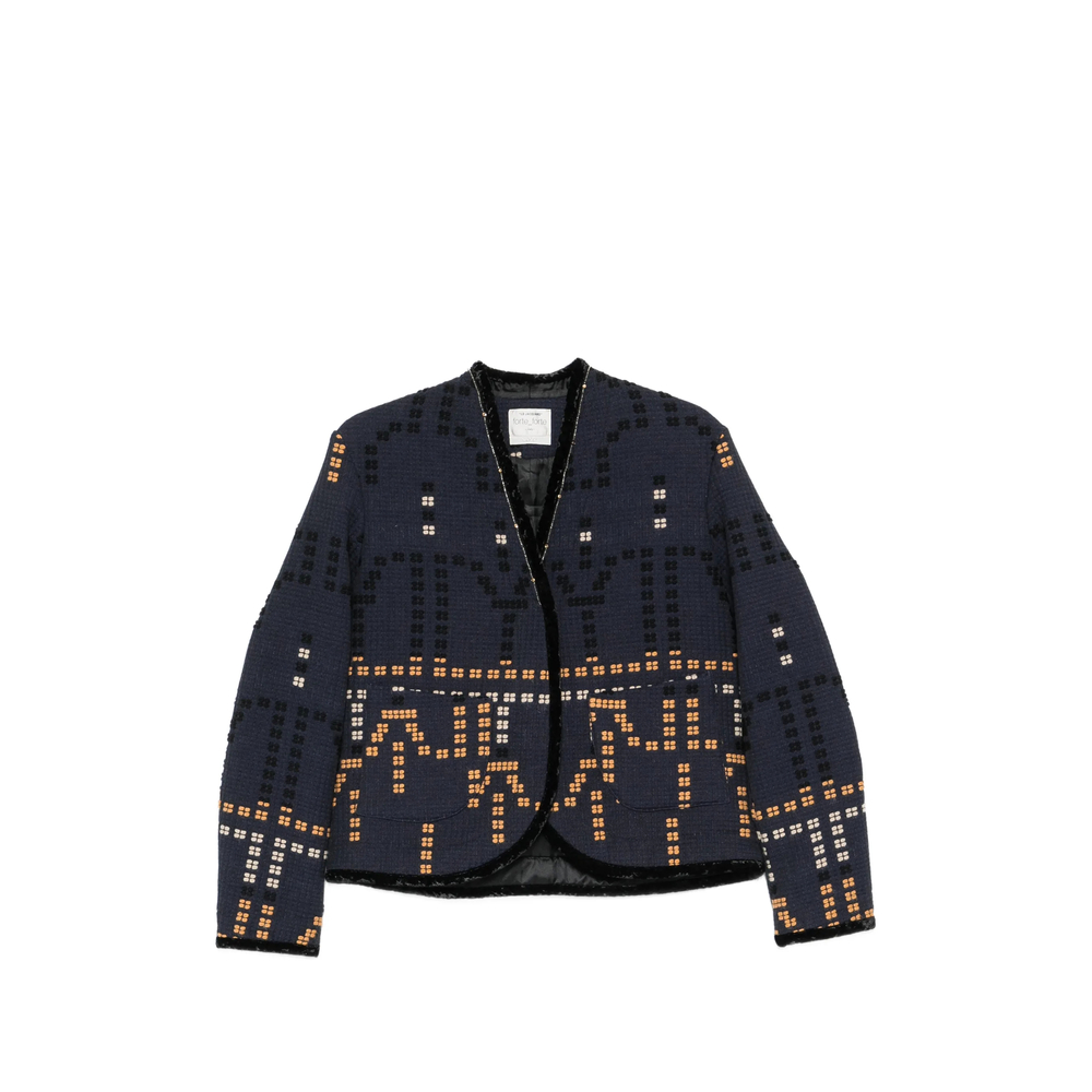 Forte Forte Jacquard Velvet-trim Jacket