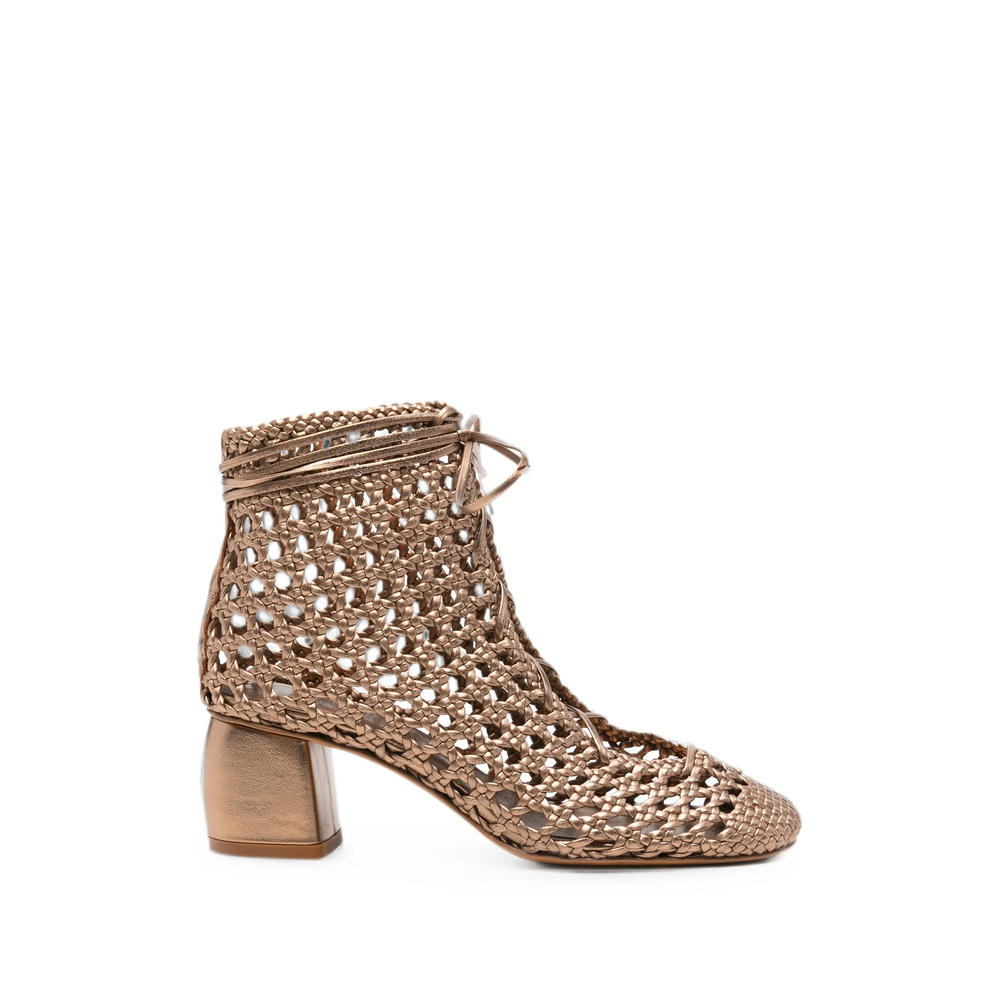 Forte Forte Woven Lace-up Ankle Boots