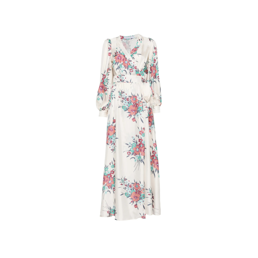 Raquel Diniz Aurora Floral-print Silk-satin Maxi Dress