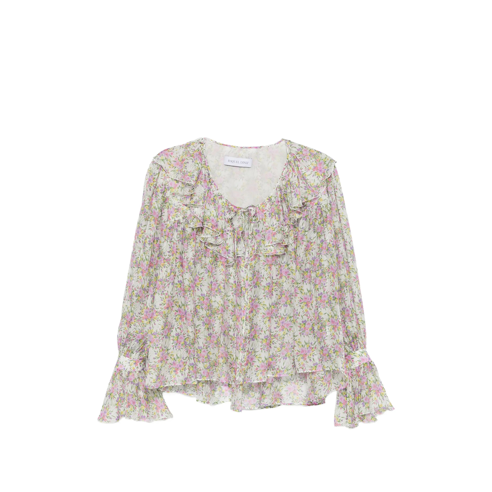 Raquel Diniz Floral-print Ruffled Blouse