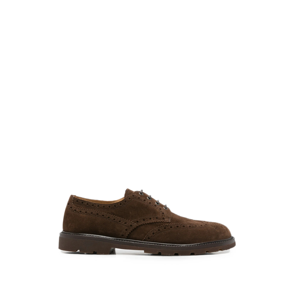 Henderson Baracco Suede Lace-up Fastening Brogue Shoes