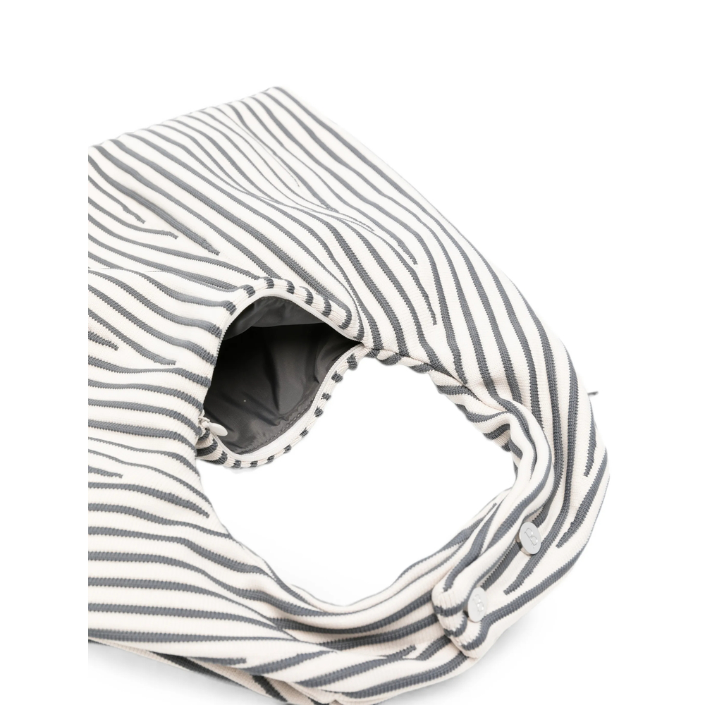 Medium Dayfuku Pleated Striped Tote Bag