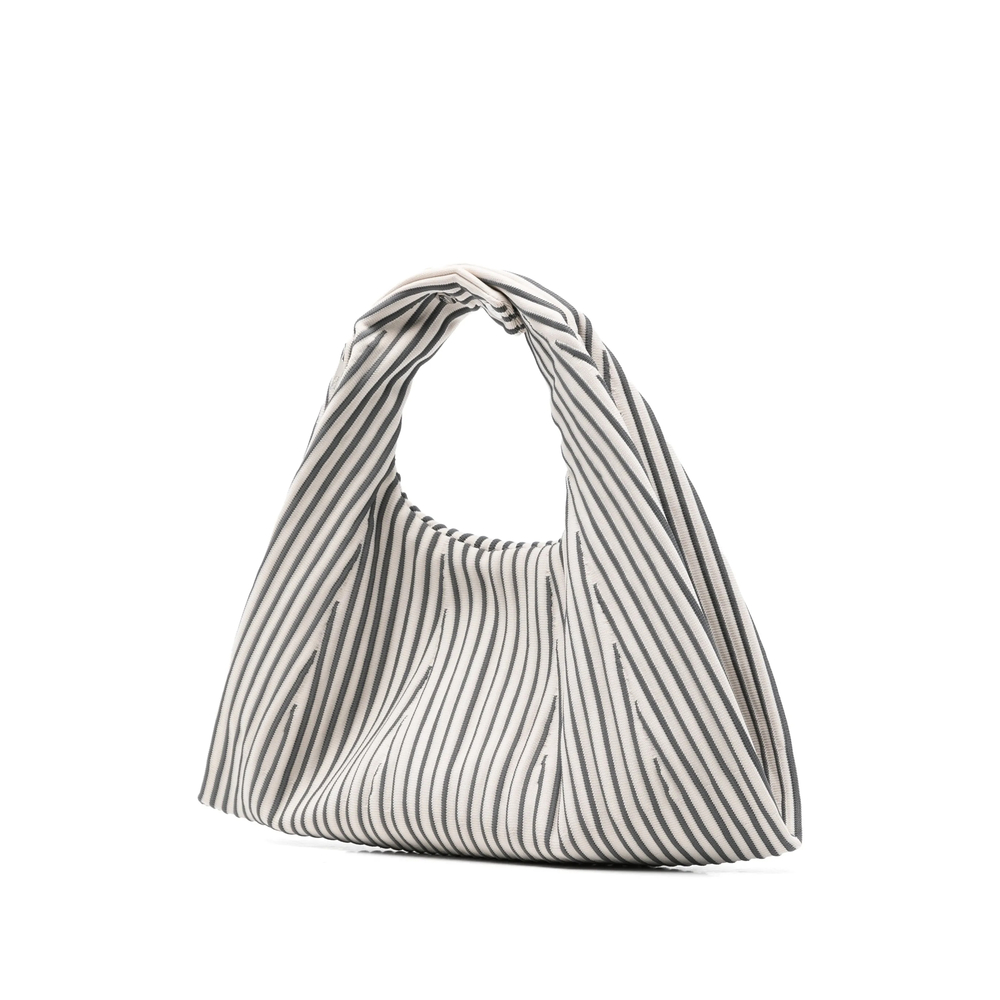 Medium Dayfuku Pleated Striped Tote Bag