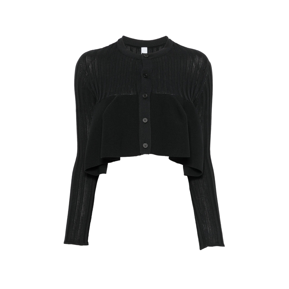 Cfcl Pottery Bust Flare Ribbed Peplum Cardigan