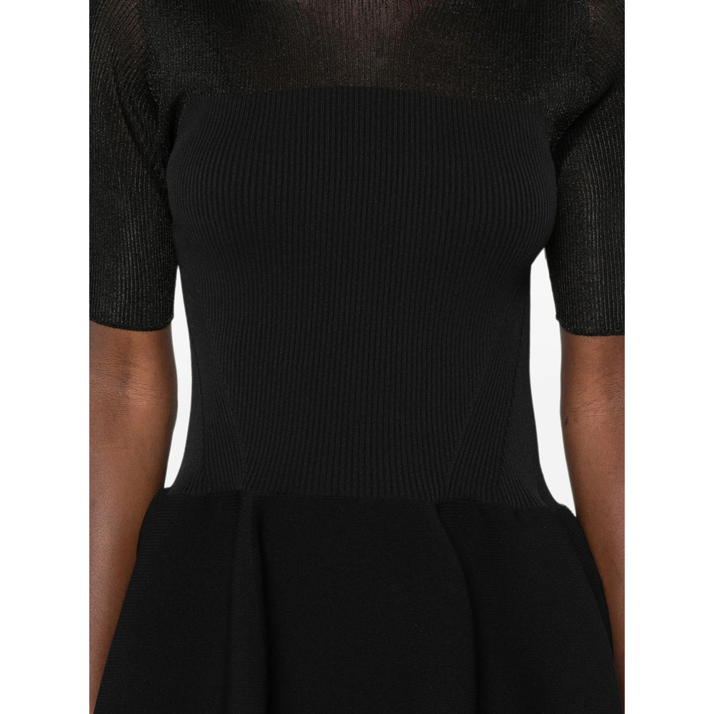 Pottery Lucent Ribbed Peplum Top