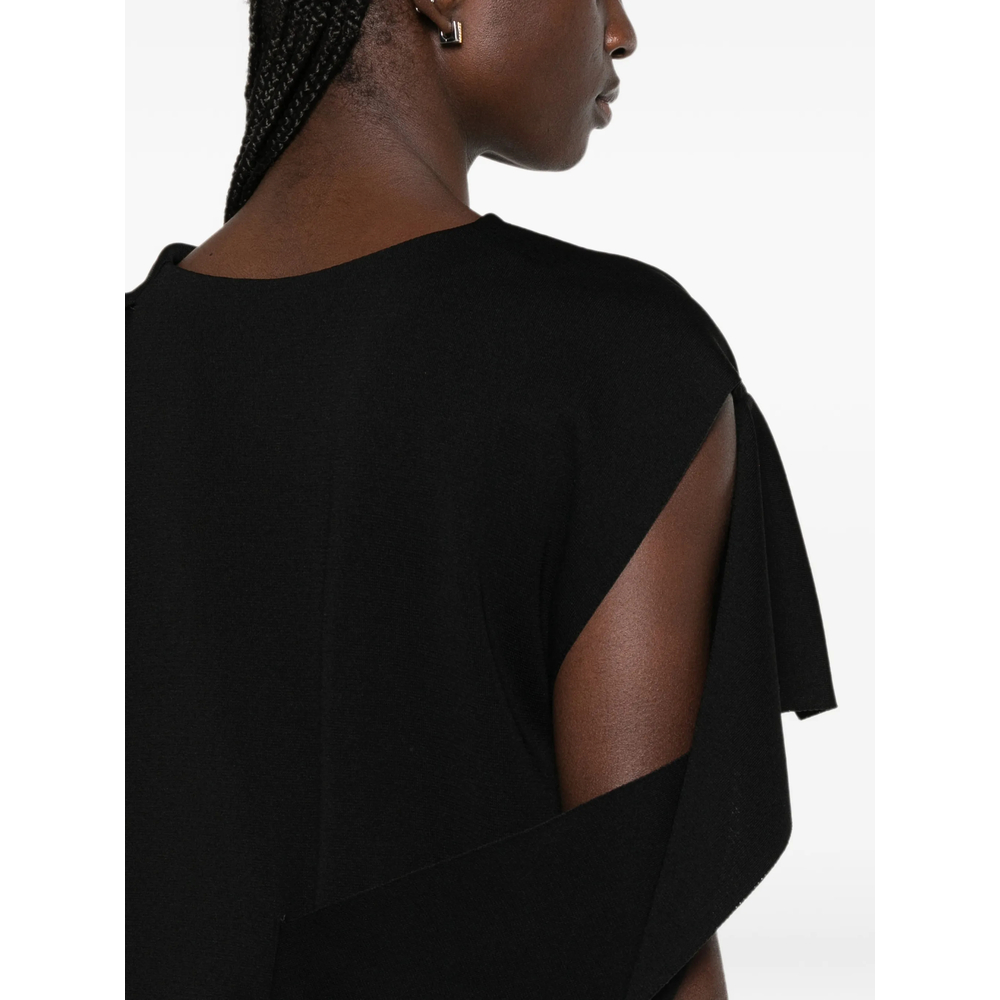 Ac Milan Draped Asymmetric-Sleeve Top