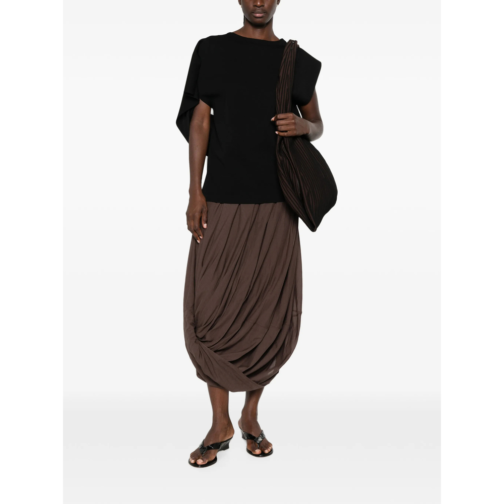 Ac Milan Draped Asymmetric-Sleeve Top