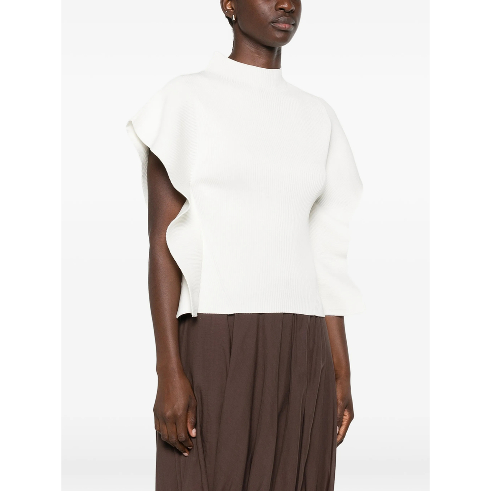 Portrait Ruffled-Sleeve Top