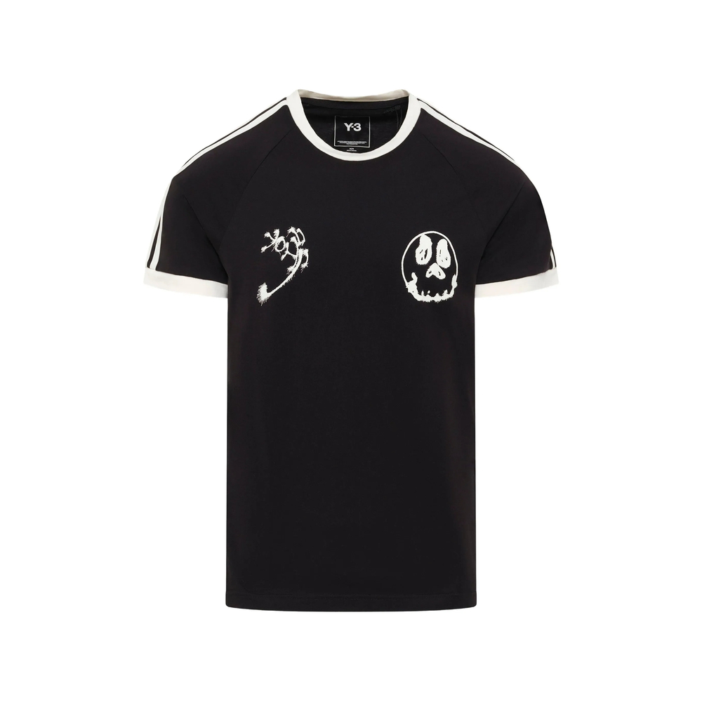 Y-3 Skull-print 3-Stripes T-shirt