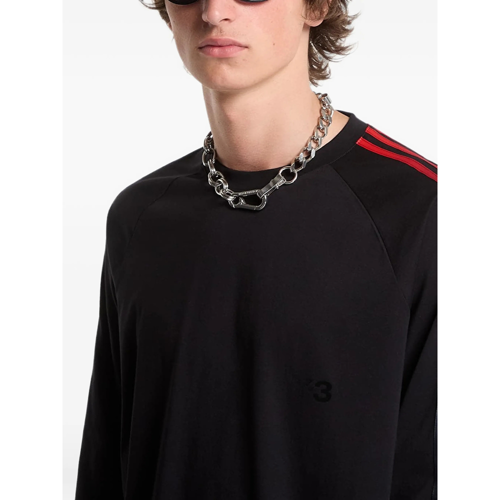 Gradient 3-Stripe Oversized Long Sleeve T-Shirt