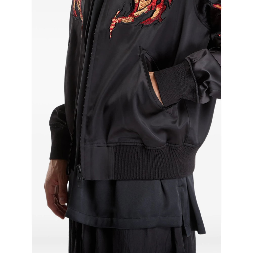 Graphic Satin Souvenir Jacket