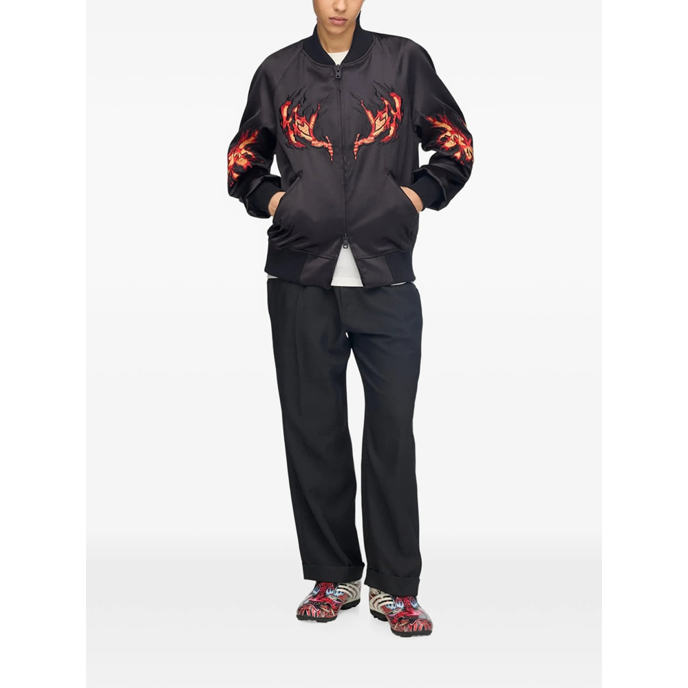 Graphic Satin Souvenir Jacket