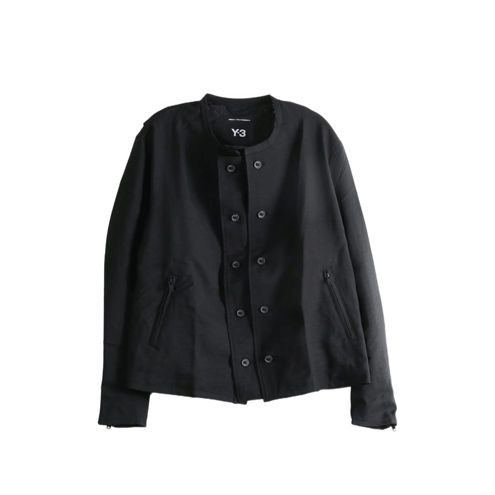 Y-3 Double-breasted Collarless Jacket