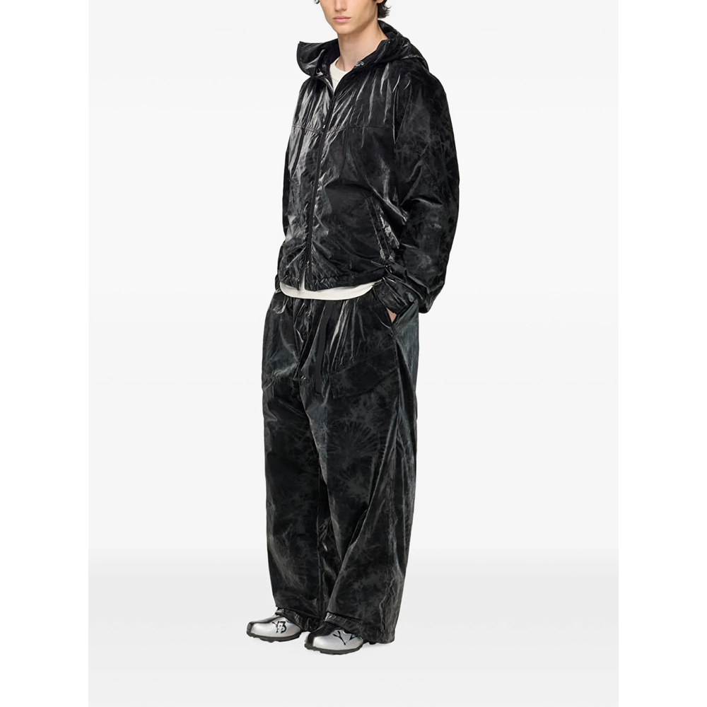 Marble-Print Windbreaker