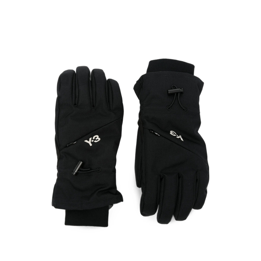 Y-3 Logo-print Zip-detail Gloves