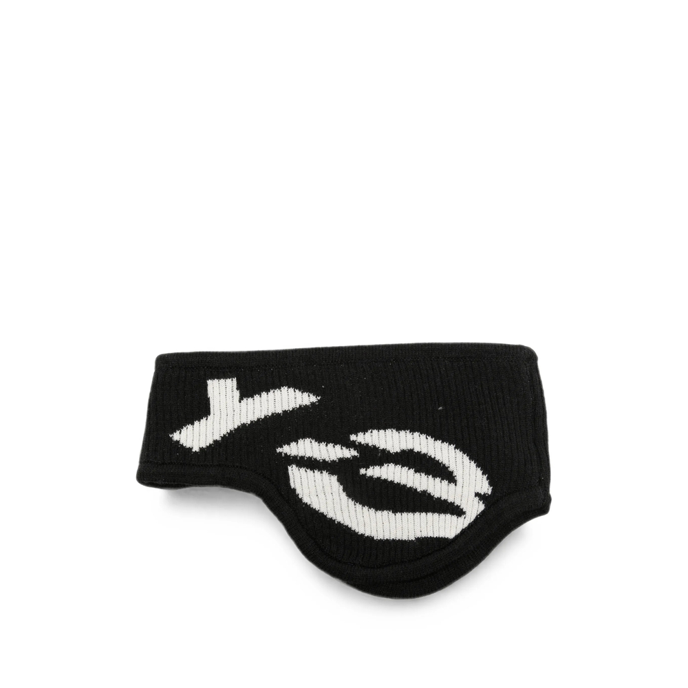 Y-3 X Yohji Yamamoto Logo-intarsia Ribbed Headband