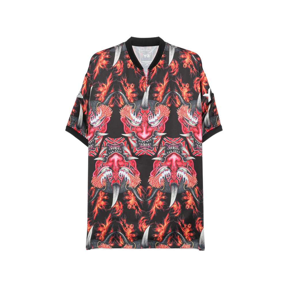 Y-3 Red Satin Graphic Jersey