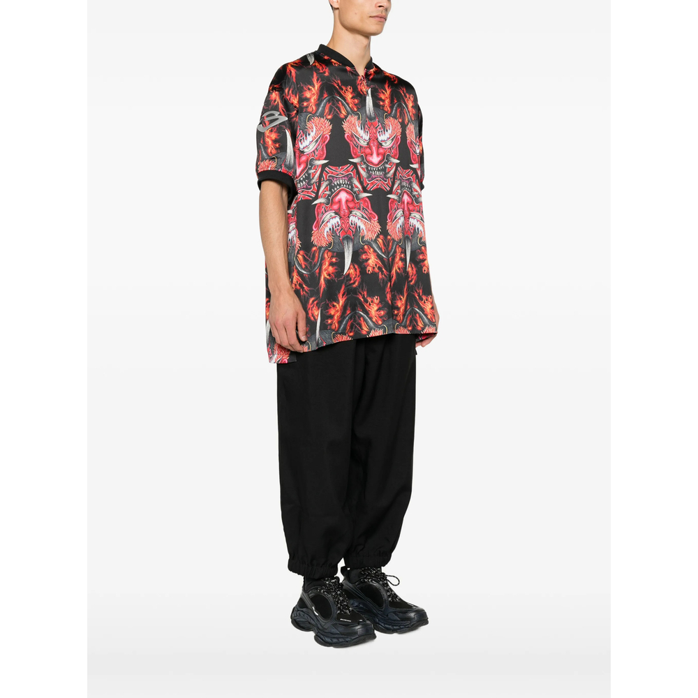Y-3 Red Satin Graphic Jersey