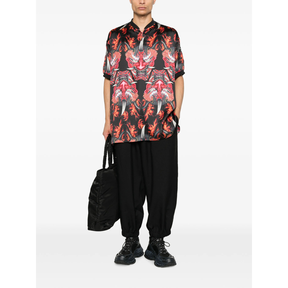 Y-3 Red Satin Graphic Jersey
