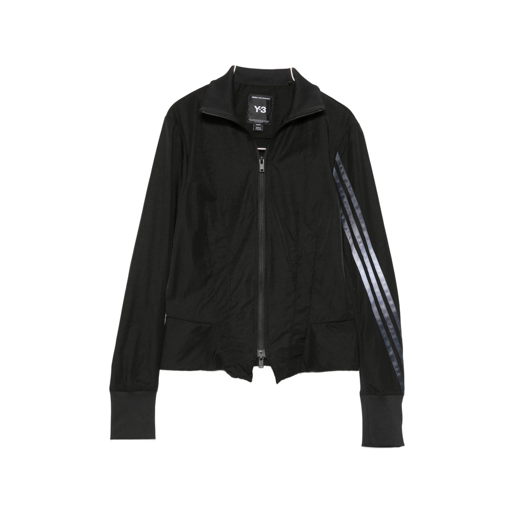 Y-3 Grd 3s Nyl Tt Stripe-detailing Zip-up Jacket In Black
