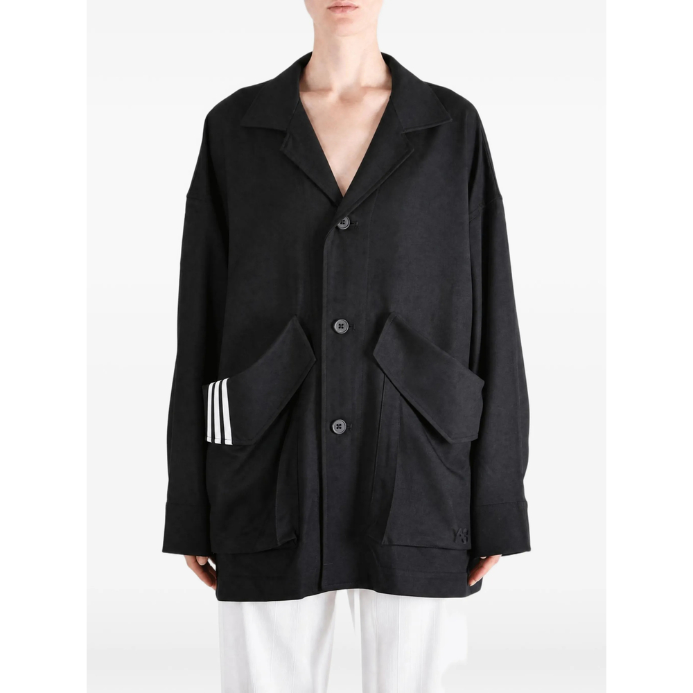Chore Oversized Logo-Patch Coat