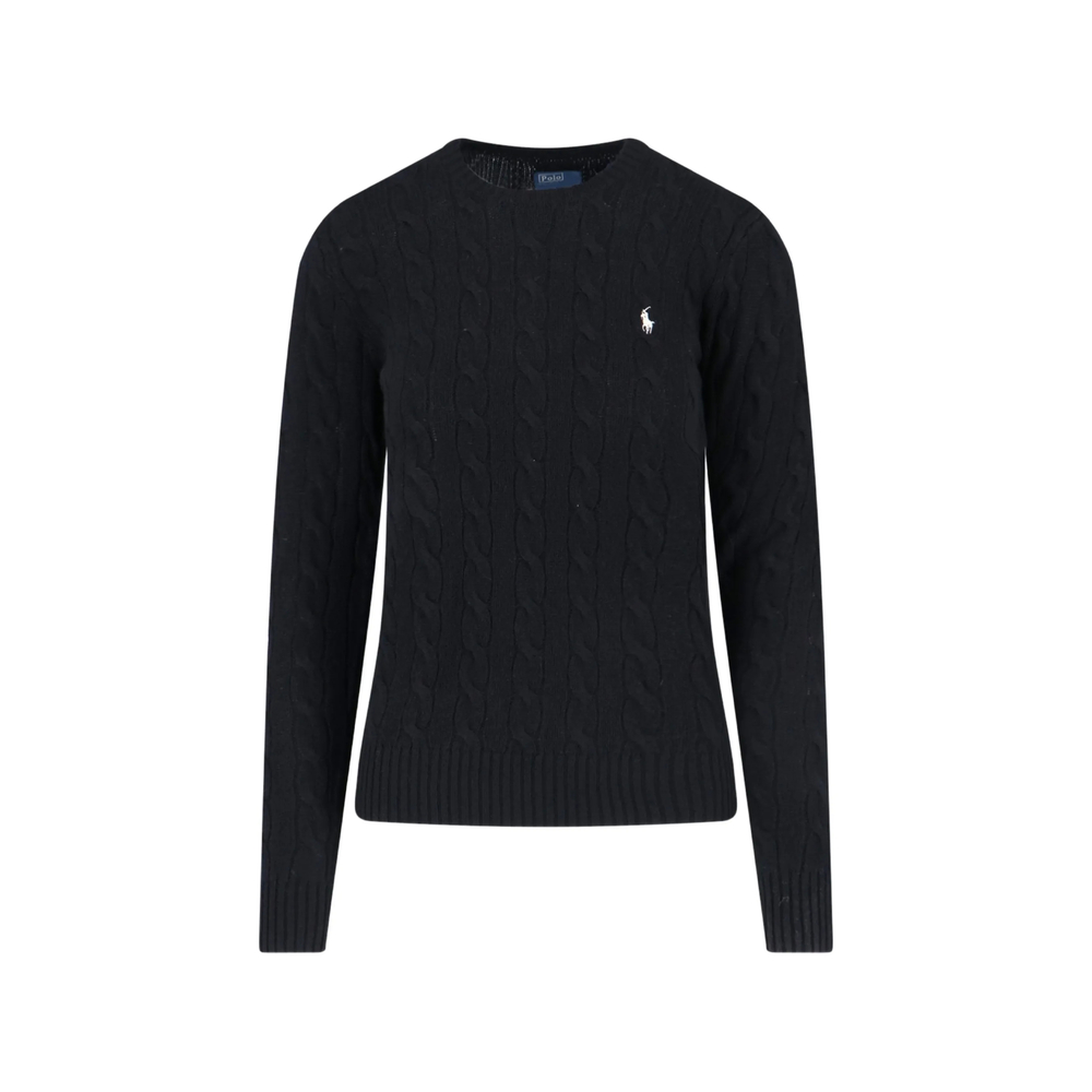 Pony-Motif Cable-Knit Sweater
