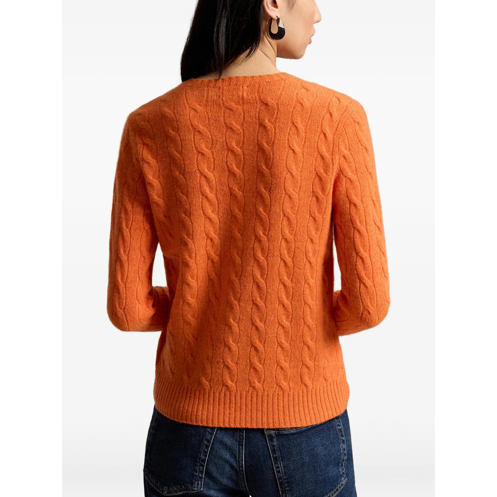 Pony-Embroidered Cable-Knit Sweater