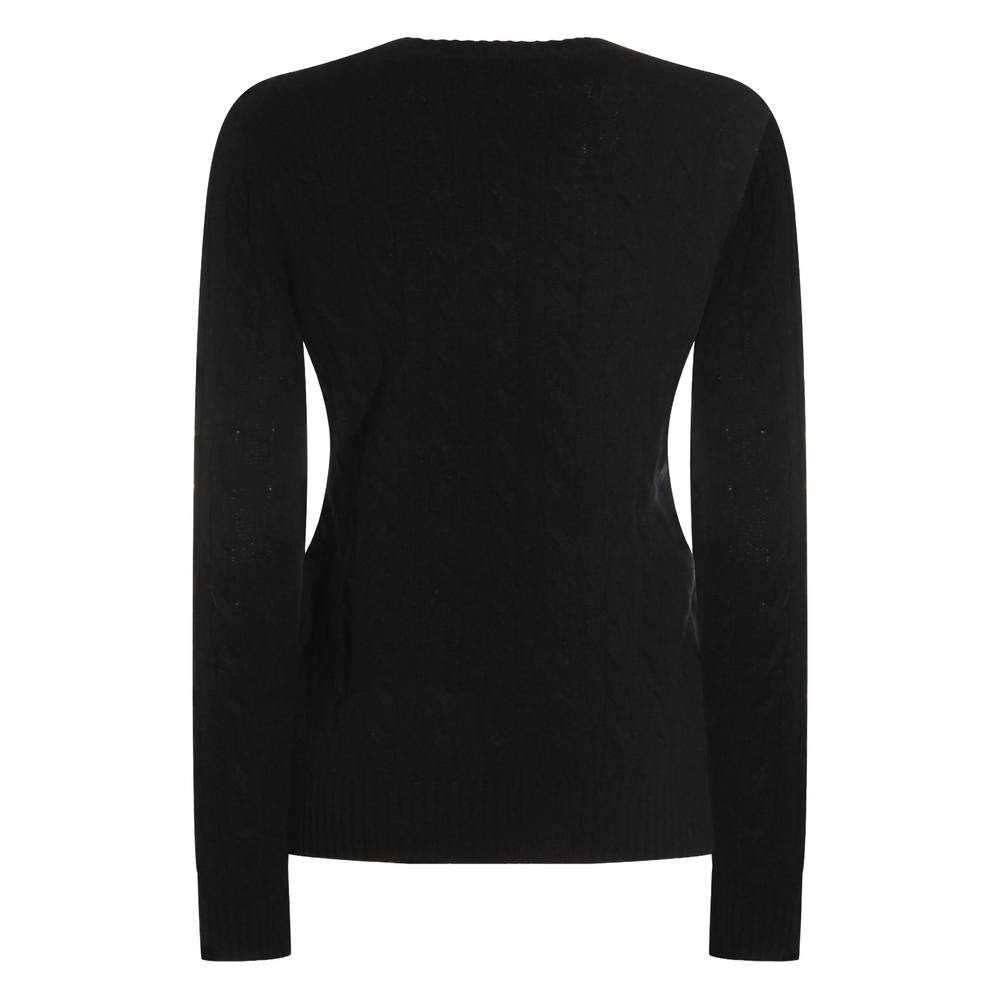 Cable-Knit V-Neck Sweater