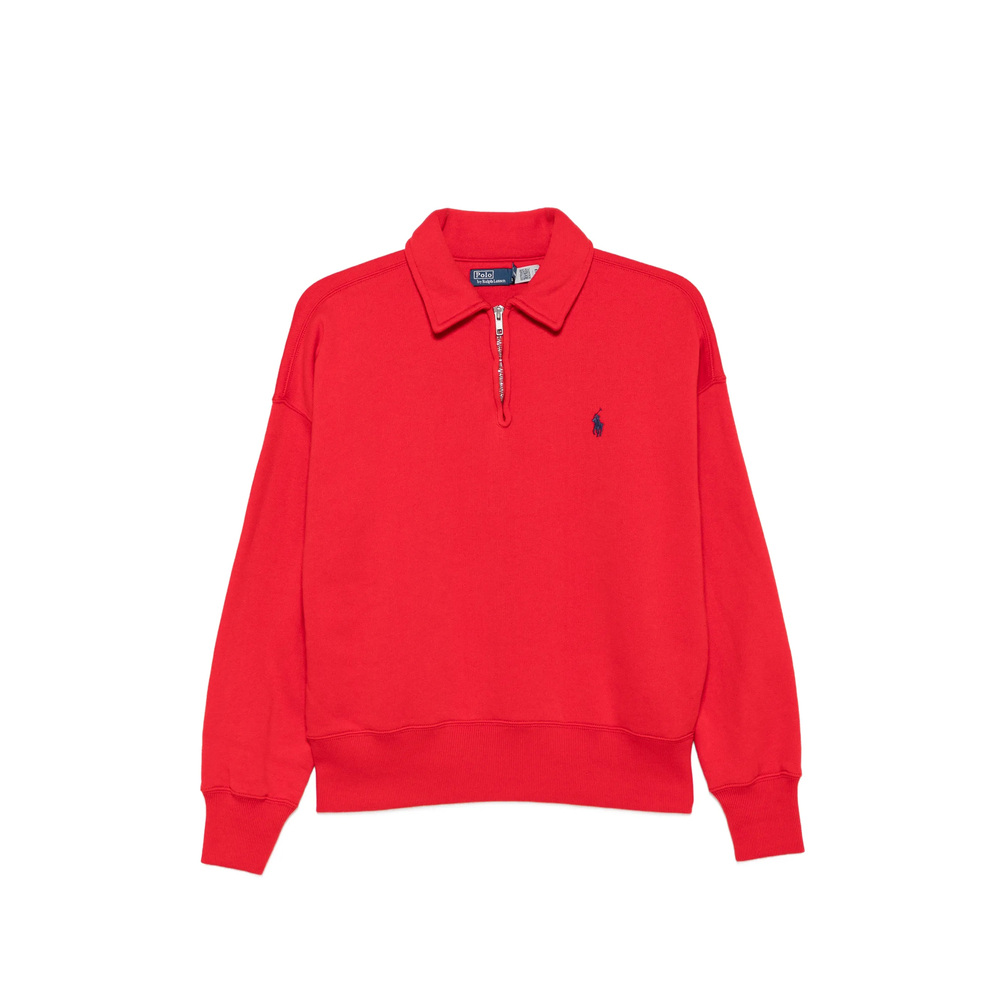 Quarter-Zip Logo-Embroidered Polo Sweater