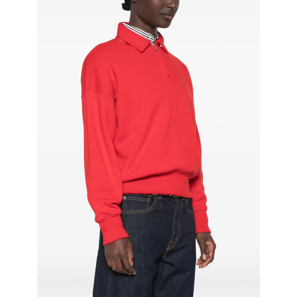 Quarter-Zip Logo-Embroidered Polo Sweater