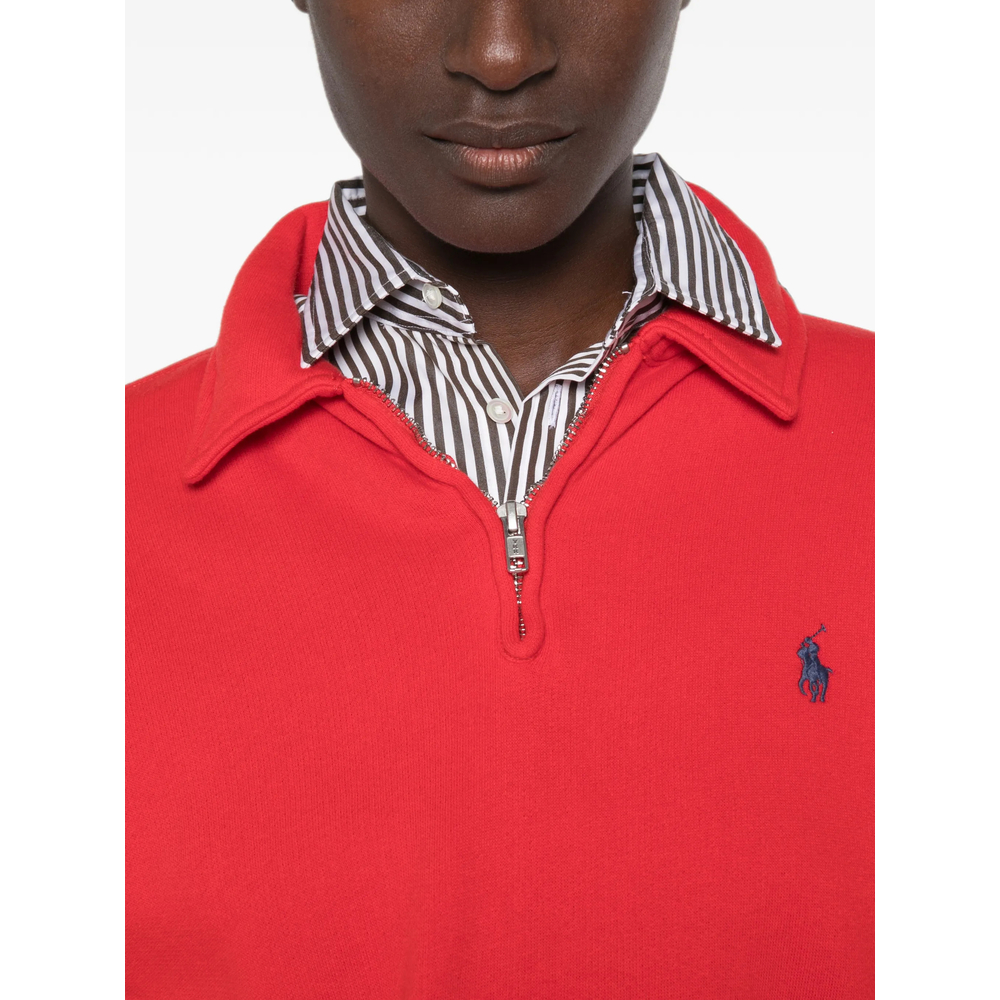 Quarter-Zip Logo-Embroidered Polo Sweater