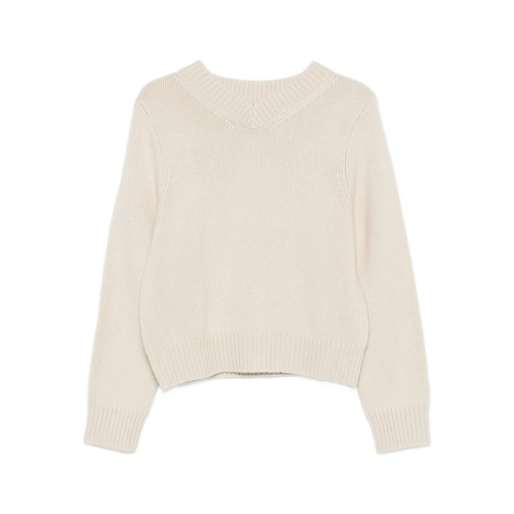 Soft Goat Knit Chunky V Neck