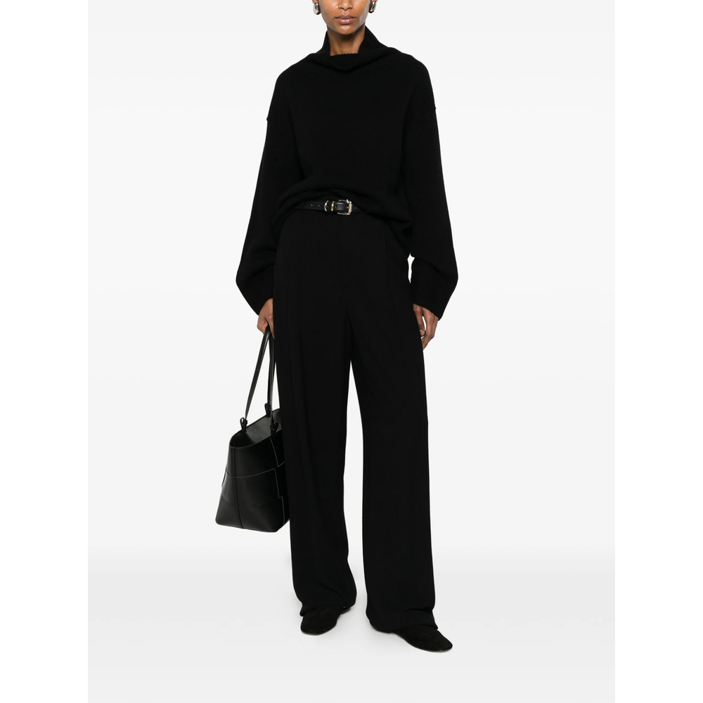 Roll-Neck Ribbed-Trim Sweater