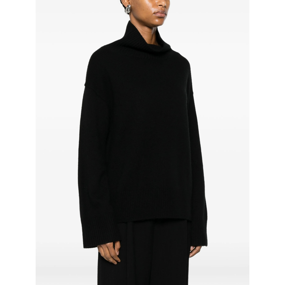 Roll-Neck Ribbed-Trim Sweater