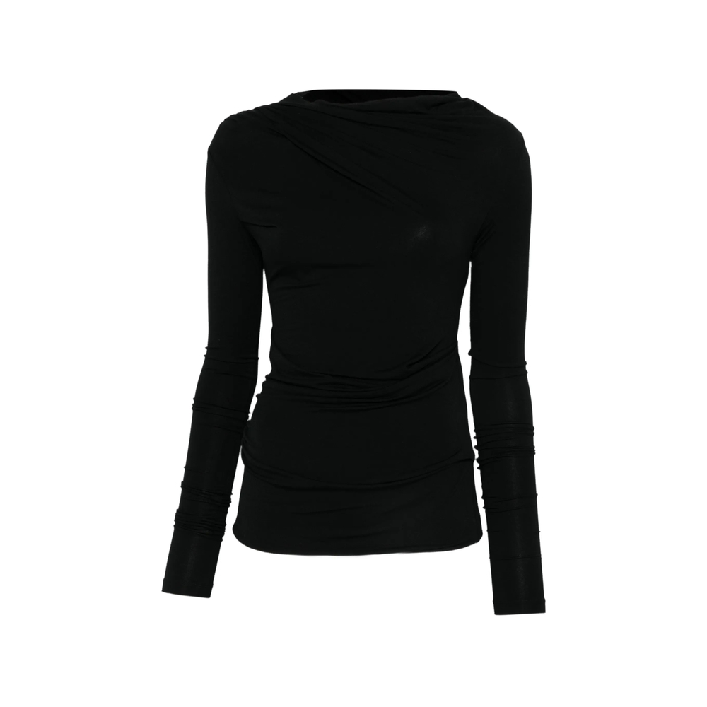 Draped Long-Sleeve Top
