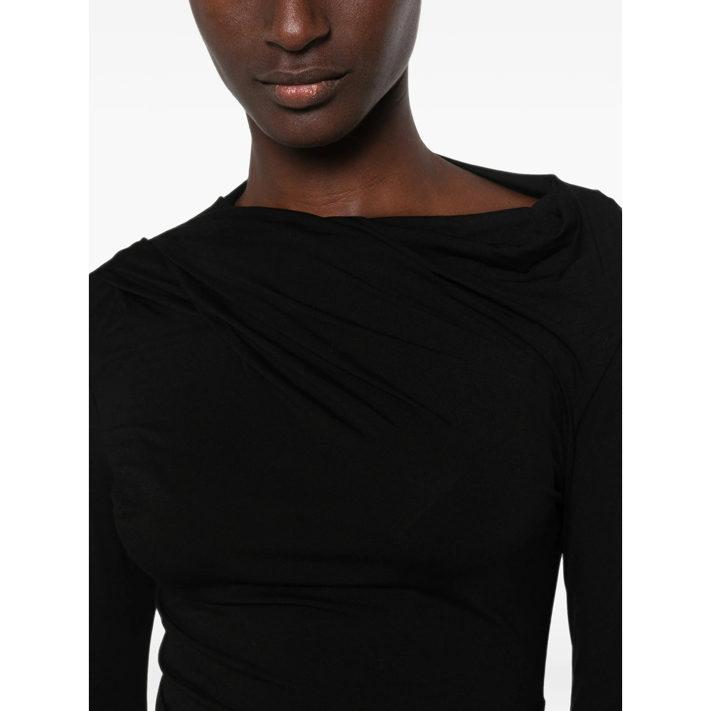 Draped Long-Sleeve Top