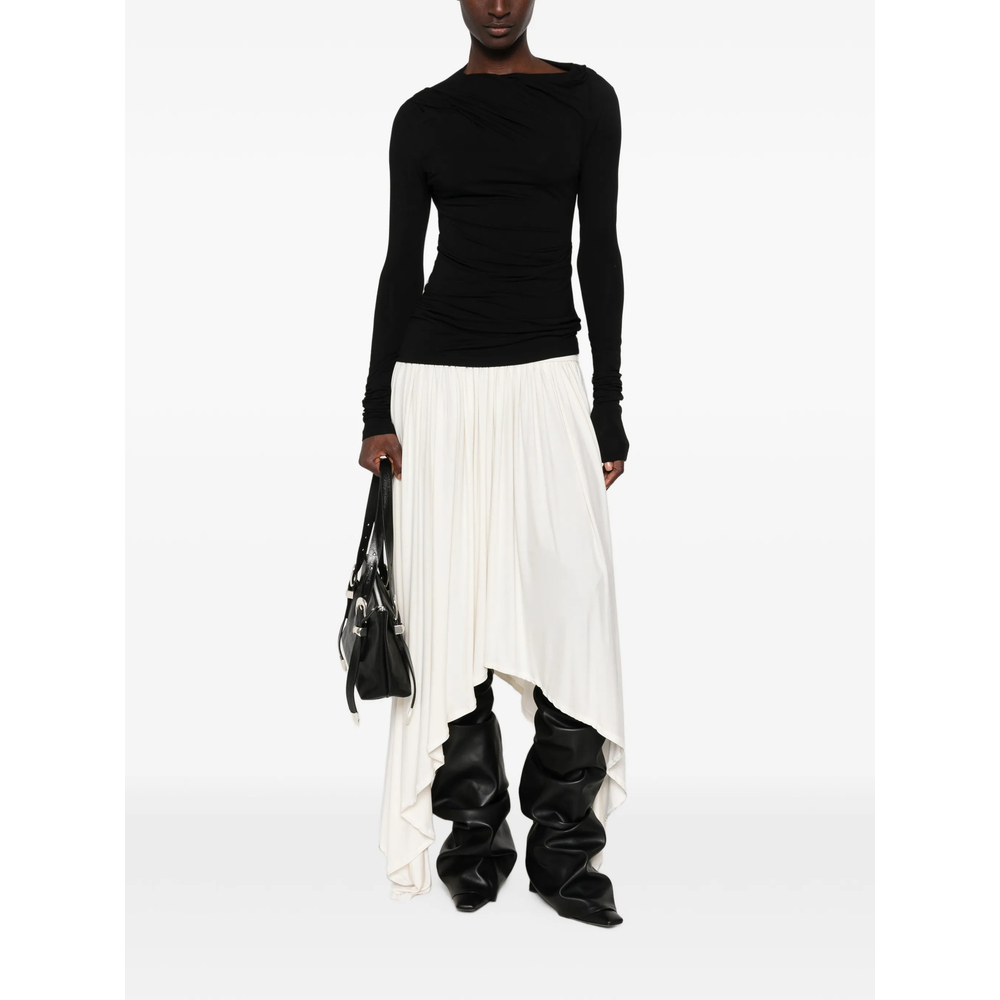 Draped Long-Sleeve Top