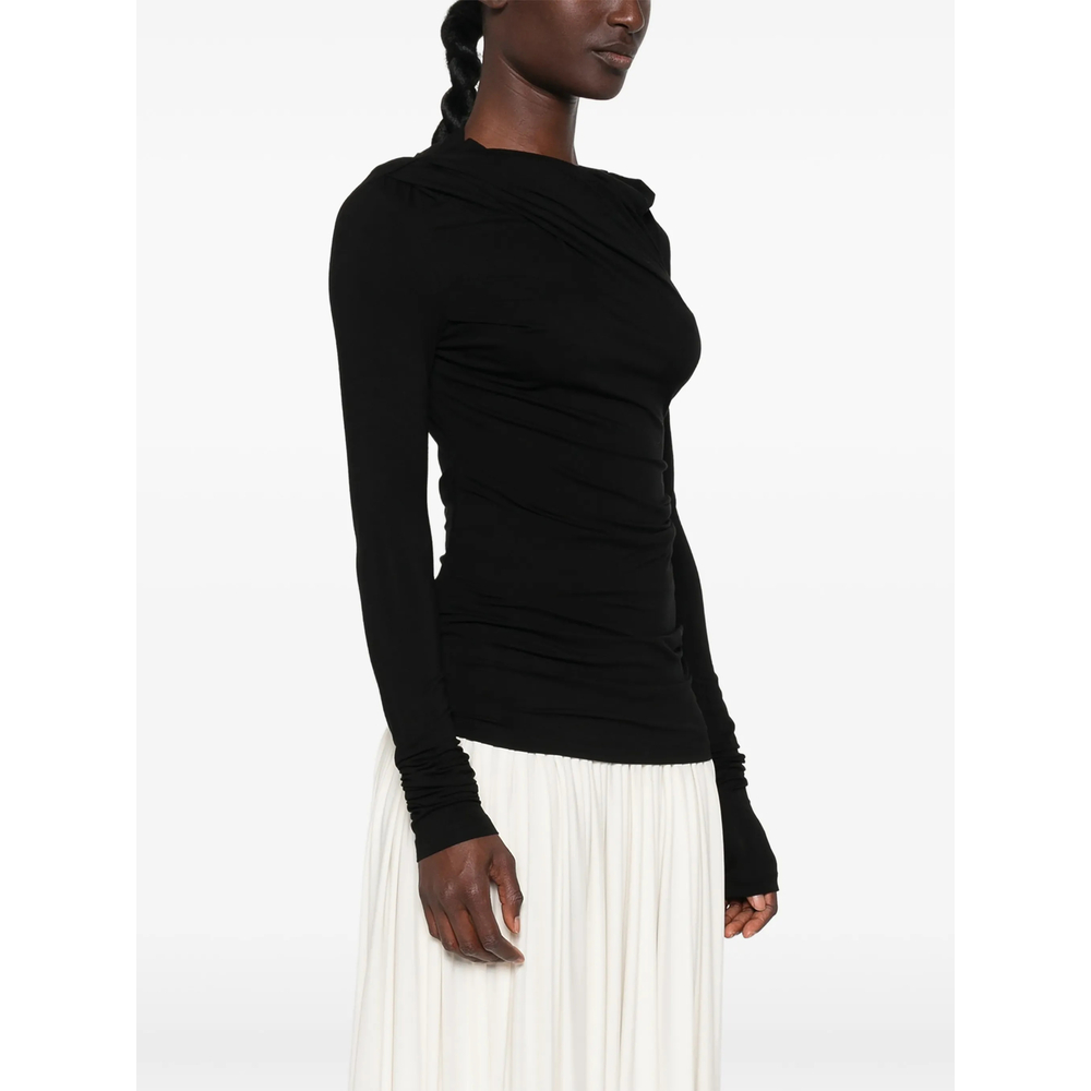 Draped Long-Sleeve Top