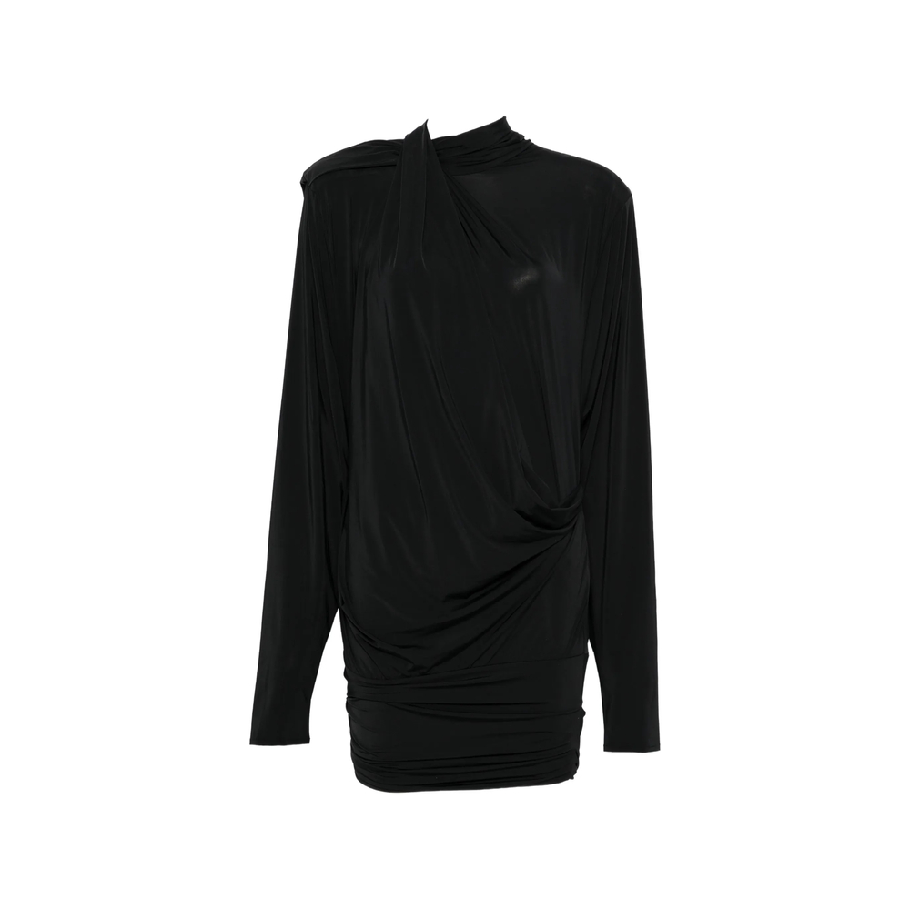 Entire Studios Dalters Draped Long-sleeve Mini Dress