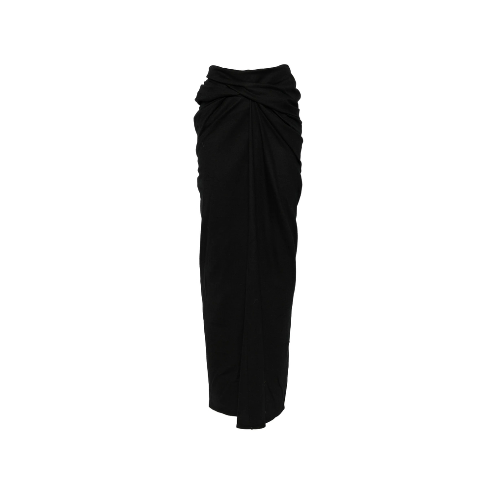 Interlock Twist-Detail Draped Maxi