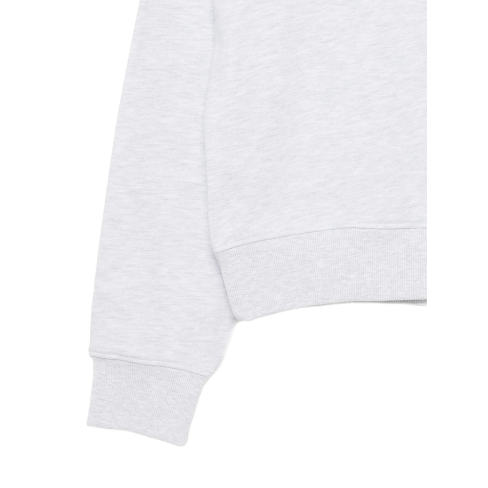Button-Up High-Neck Sweatshirt