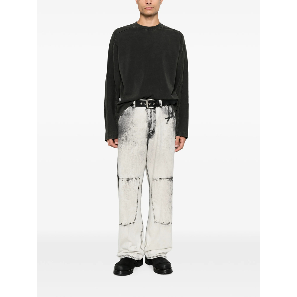Faded-Effect Long-Sleeve T-Shirt