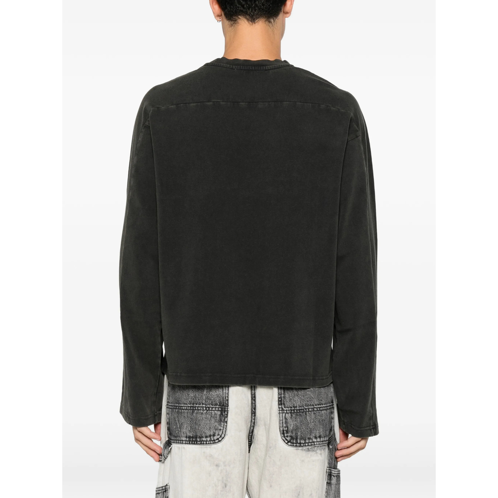 Faded-Effect Long-Sleeve T-Shirt