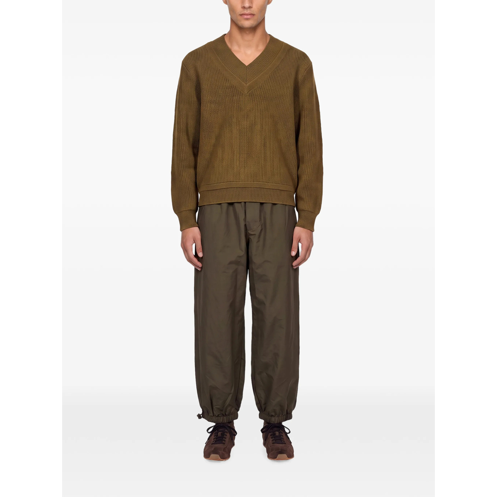 Elbow-Patch V-Neck Sweater