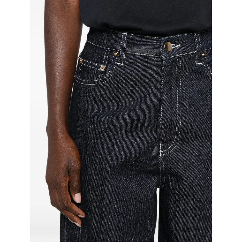 Contrast-Stitch Jeans