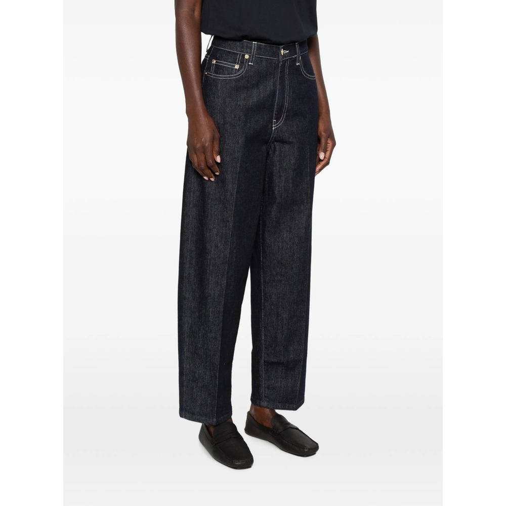 Contrast-Stitch Jeans