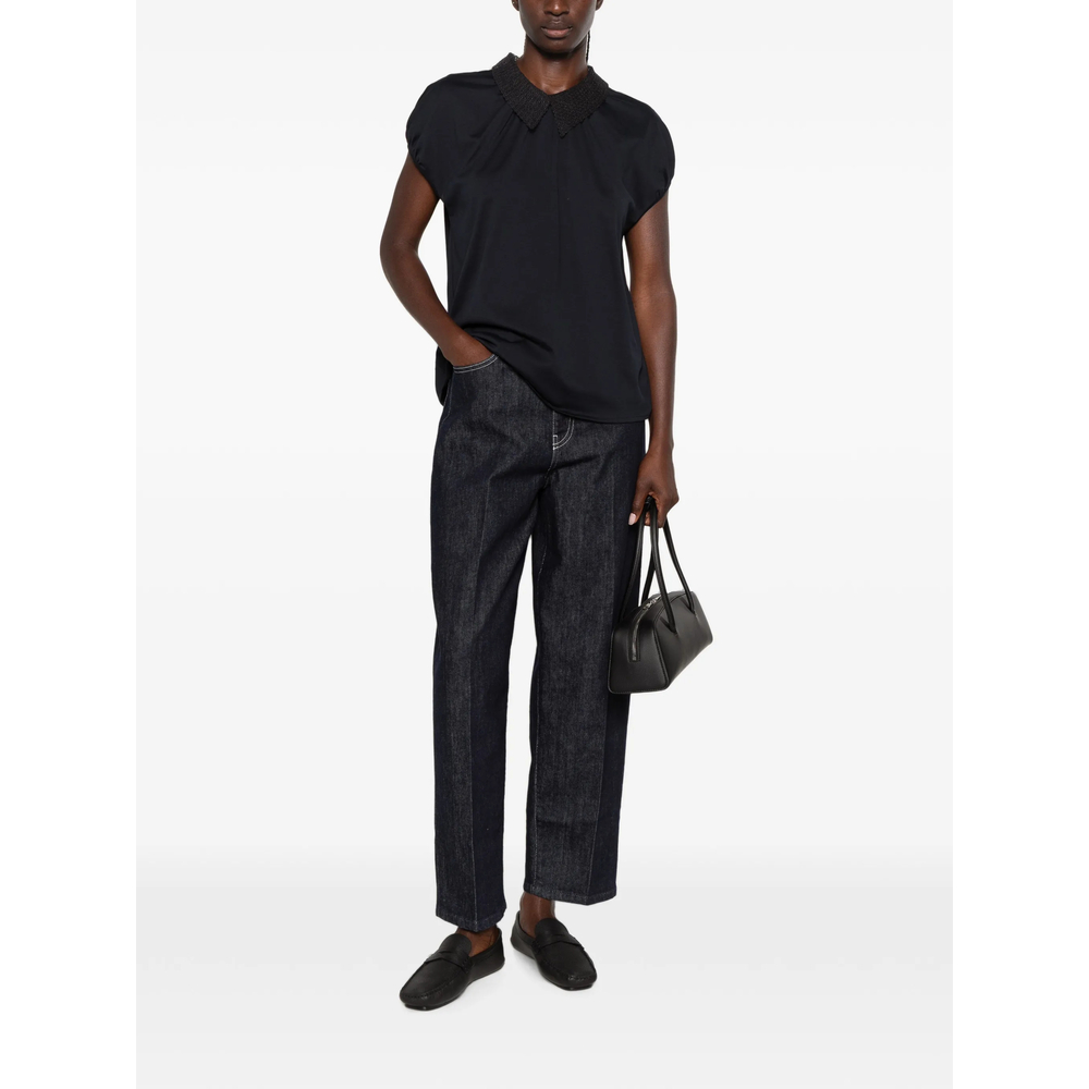 Contrast-Stitch Jeans