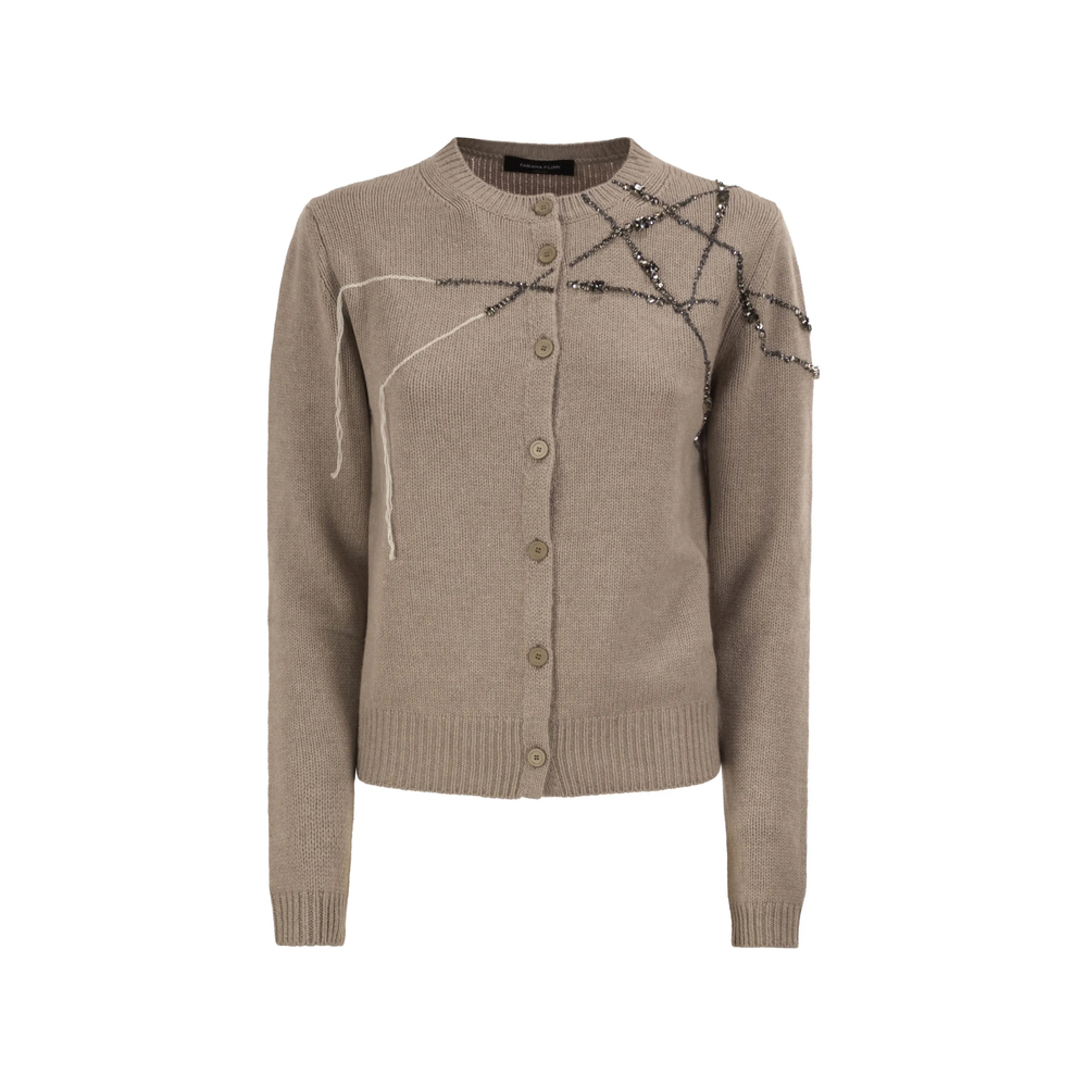 Fabiana Filippi Crystal-embellished Embroidered Cardigan