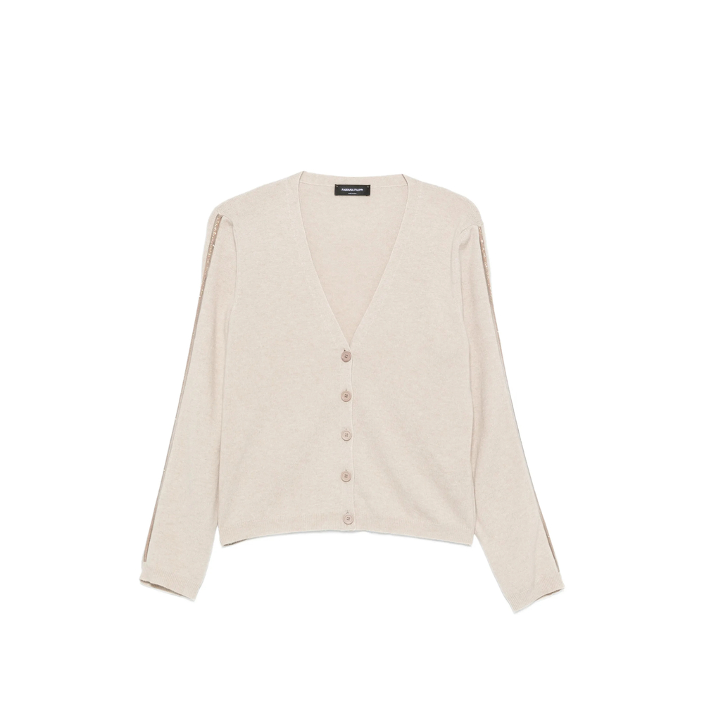 Fabiana Filippi Bead-embellished V-neck Cardigan