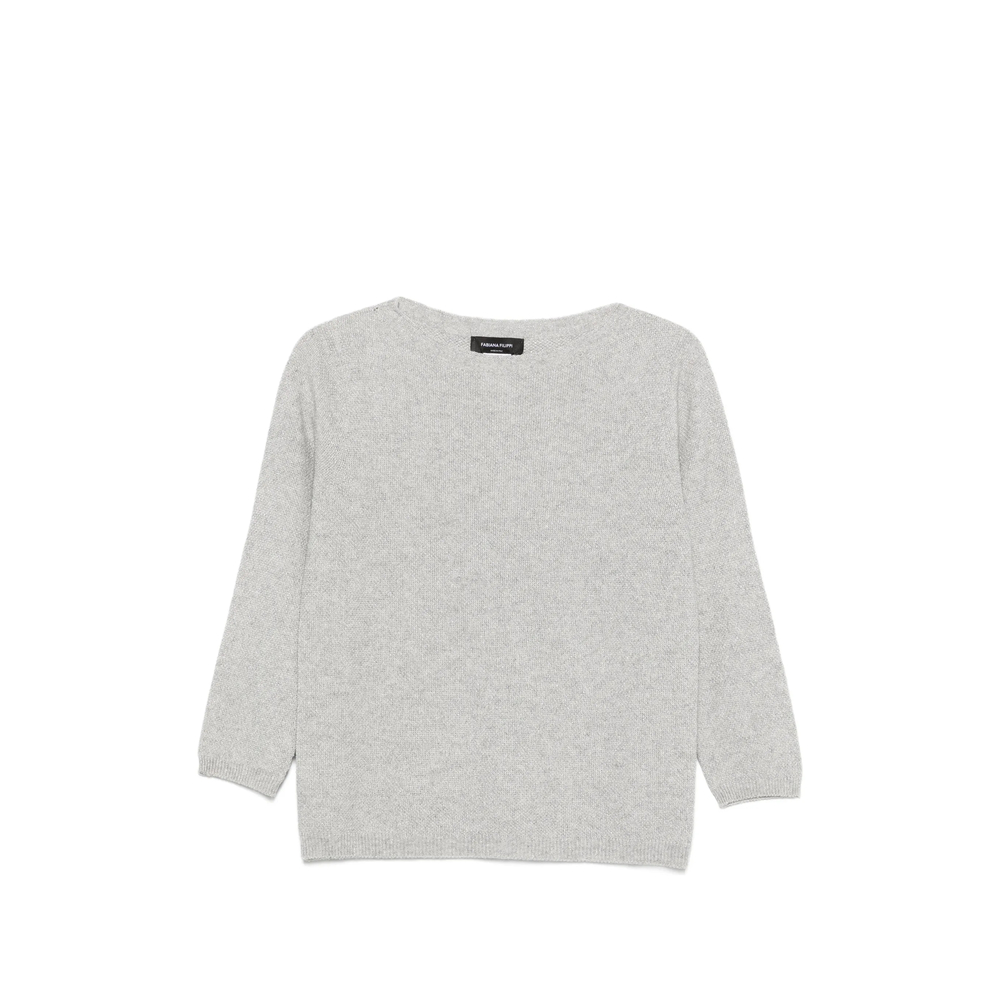 Fabiana Filippi Boat-neck Three-quarter-sleeve Sweater